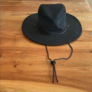 Brixton Wide Brim Unisex Black Field Hat size L (60cm) or sz 7.5